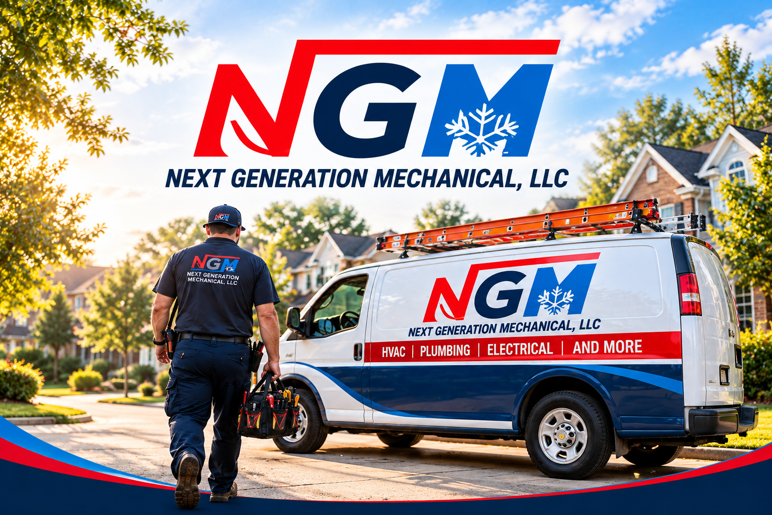 Next Generation Mechanical technician with branded service van ready for a job in Nashville, TN